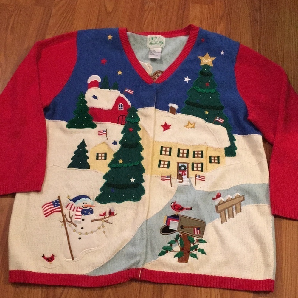 The Quacker Factory Christmas Sweater size 1X (AG)